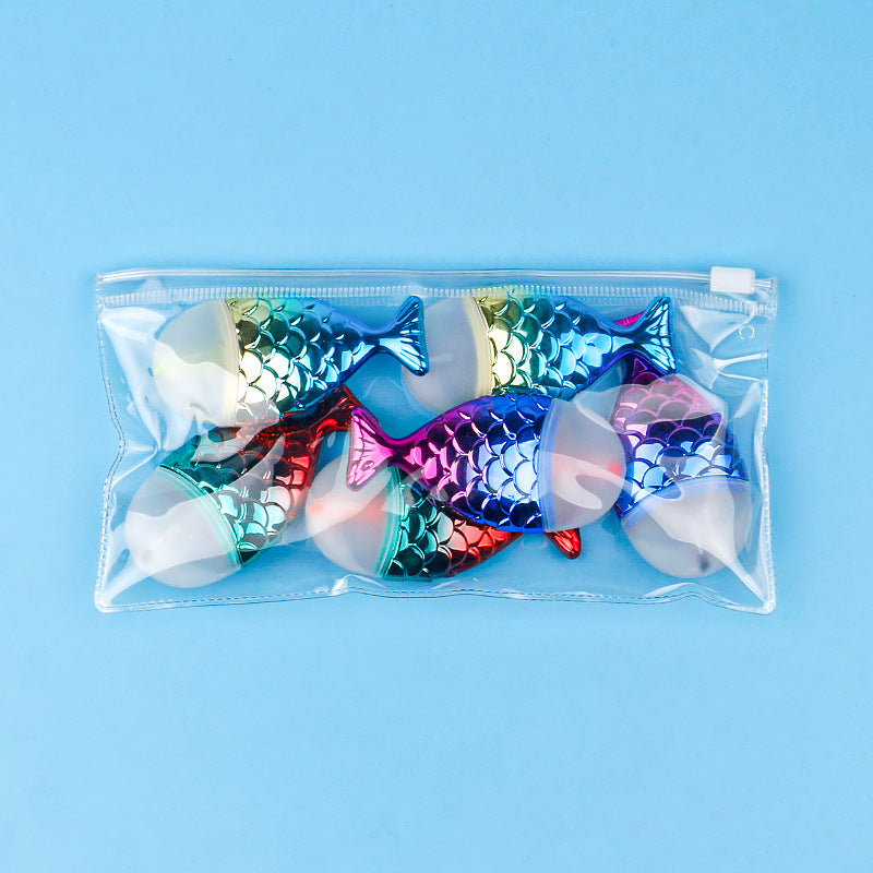 Wholesale Plastic Mermaid Plating Gradient Colorful Highlighter